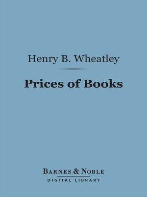 cover image of Prices of Books (Barnes & Noble Digital Library)